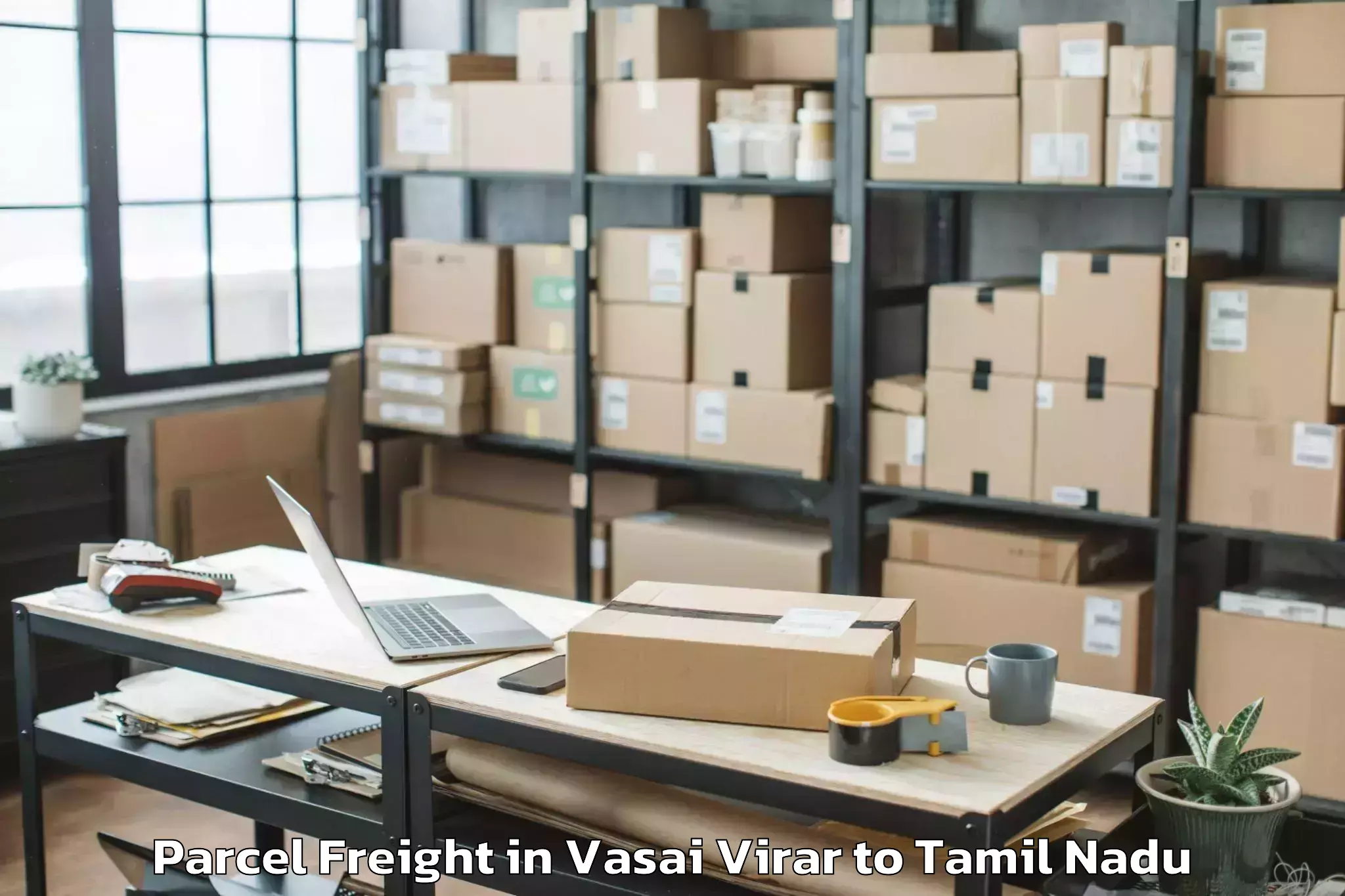 Top Vasai Virar to Koothanallur Parcel Freight Available